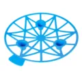 Blue plastic melon fruit support tray detail, agricultural anti-rot garden grid shelf part - Blue
