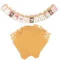 Baby 1st birthday photo banner 12 months milestone picture frame kraft paper hanging decor - 12 Months Photo Banner Set