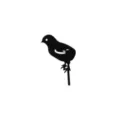 Outdoor metal black chicken garden stake detail, pastoral lawn silhouette yard decoration. - Green and Blue Embroidery (03)