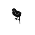 Black chicken garden stake silhouette detail, metal yard art lawn sign for outdoor farm decor. - 04