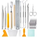 21pcs vinyl weeding craft tool set with precision tweezers blades and metal ruler - 21-Piece Set