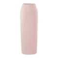 Pink ribbed knit high-waist maxi skirt, elegant bodycon long skirt for women daily wear. - S / Bottoms / Soft Mist Pink