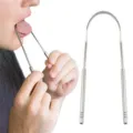 Stainless steel tongue scraper cleaner metal oral hygiene tool for fresh breath and dental care. - Standard Type
