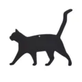 Acrylic cat ornament black silhouette animal hanging pendant for garden home decor - Cat A