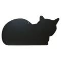 Black acrylic cat silhouette pendant, cute animal hanging sign for home garden decoration - Cat B