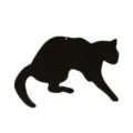 Black cat acrylic ornament pendant for garden and living room wall decor variant. - Cat D Style