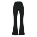 Schwarze Yoga Schlaghose mit hoher Taille schmale Freizeithose fuer Damen Detailansicht - S / Unterteile / Schwarz