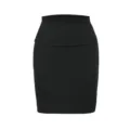 Klassischer schwarzer High-Waist Minirock mit Schößchen für Damen, elegant und schick. - S / Unterteile / Schwarz