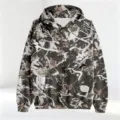 Homme 3D feuilles camouflage sweat à capuche décontracté manches longues haut mode - 3XL / Hauts / Feuille Noire
