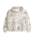 Sweat-shirt à capuche ample à manches longues avec imprimé camouflage de feuilles d'érable 3D. - 3XL / Hauts / Feuille Blanche