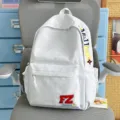 Vintage grey canvas backpack for men and women, casual lightweight school bookbag for travel daily. - Single Bag (Without Charms) / Gray