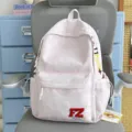 Pink tie-dye canvas backpack for school casual travel daily use with multiple pockets. - Single Bag (Without Charms) / Pink