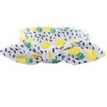 Détail en gros plan du joli bandeau pour bébé avec imprimé ananas jaune et nœud mignon. - Motif d'Ananas