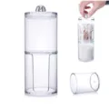 Transparenter Acryl Kosmetik Organizer 2 in 1 für Wattestäbchen und Pads, Desktop Box. - Transparent