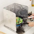 Pare-éclaboussures d'huile de cuisine feuille d'aluminium bouclier anti-chaleur détail - Écran Anti-Projection en Aluminium / Argent