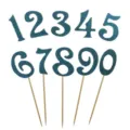 Glitter blauwe cijfer taarttoppers set 0-9 voor verjaardagsfeest taart decoratie - Blauw 0-9 Set