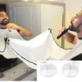Beard trimming catcher apron with suction cups for men shaving clean hair cape styling tool - Suction Cup Cape / Transparent Suction Cup White