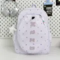 Mochila con estampado de estrellas morado claro bolso escolar diario casual elegante mochila - L / Con Colgante / Púrpura