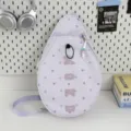 Mochila de bádminton morada en forma de lágrima con estampado de estrellas elegante deporte - S / Sin colgante / Púrpura