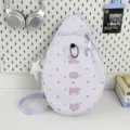 Mochila de bádminton en forma de gota morada con estampado de estrellas, bolso casual diario. - S / Con Colgante / Púrpura