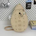 Mochila deportiva en forma de gota, bolsa de bádminton impermeable de gran capacidad para diario. - S / Con Colgante / Caqui