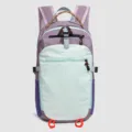 Minimalist color block backpack for outdoor travel, lightweight stylish school bookbag. - Below 20L / Light Purple Green