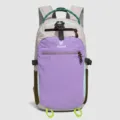 Colorblock casual backpack stylish travel daypack lightweight school bookbag for men and women - Below 20L / Light Grey Purple