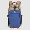 Minimalist color block backpack in khaki and blue, casual outdoor travel school bag. - Below 20L / Sand Blue