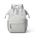 Light grey baby diaper backpack large capacity multi-functional mom travel bag stylish. - Glacier Gray
