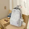 Korean ins cute star schoolbag for girls student lightweight large capacity trendy backpack - With Charm / Purple