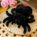 Schattige pluche langbenige spin knuffel dier grappig cadeau woondecoratie hoofdweergave - Zwart