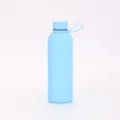 Bouteille d'eau isotherme en acier inoxydable 304 bleu clair avec sangle en silicone. - 500ml / Bleu ciel