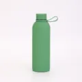Bouteille d'eau isotherme en acier inoxydable vert avec poignée pour le sport. - 500ml / Vert