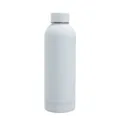 Botella de agua aislada de acero inoxidable blanco de doble pared termo deportivo antifugas - 500ml / Blanco