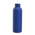Botella de agua térmica de acero inoxidable azul, doble pared a prueba de fugas. - 500ml / Azul marino
