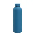 Botella de agua aislada al vacio de acero inoxidable azul mate para deportes al aire libre. - 500ml / Azul lago