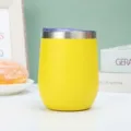 12oz ανοξείδωτο κύπελλο καφέ διπλού τοιχώματος με μόνωση κενού σε κίτρινο χρώμα ποτήρι - Χωρίς Λαβή / Κίτρινο