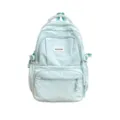 Sac à dos bleu clair à pois pour filles, cartable mignon et décontracté d'étudiant avec poches - Sac Seul / Bleu