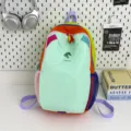 Bunter Dopamin-Stil Farbblock lässiger Rucksack für den Alltag, Schule und Outdoor-Reisen. - L / Grün