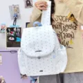 Sac à dos léger en nylon avec motif étoiles, sac d'école décontracté de grande capacité - Petit (Sans Pendentif) / Bleu