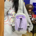 Pequeña mochila de exterior para mujer, ligera y multifuncional para ocio diario. - Sin colgante / Púrpura