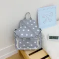 Zaino trasparente a pois grigi, grazioso zainetto casual giornaliero per donna. - Vestibilità regolare / Grigio