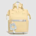 Zaino fasciatoio grande capacità borsa multifunzionale per mamma elegante borsa da viaggio - Giallo