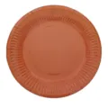 7 Inch Ronde Papieren Borden Wegwerp Terracotta Knutsel Borden DIY Feest Servies 10st - Oranje