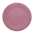 Roze 7-inch ronde papieren bord detail, gegolfde rand voor kinderknutsel of feestgebruik. - Roze