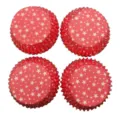 Détail de caissettes à cupcakes étoile rouge, papier sulfurisé pour pâtisserie. - Broderie Verte et Bleue (03)