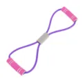 Figure 8 resistance band for back training, chest expansion, and shoulder stretching workouts. - Purple