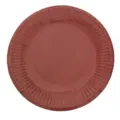 7-inch disposable paper plates, red-brown party tableware, 10 pack crafting base. - Coffee