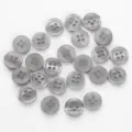 Four-hole thin-edge pearlescent resin buttons detail shot, shell-like moonlight sewing. - 18L=11.5mm / Thin Edge 02