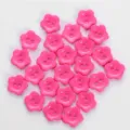 Pink flower shaped buttons for sewing crafts clothes shoes hats hair accessories DIY decor. - Flower Buttons / 13mm (24 Pieces/Pack) / Pink